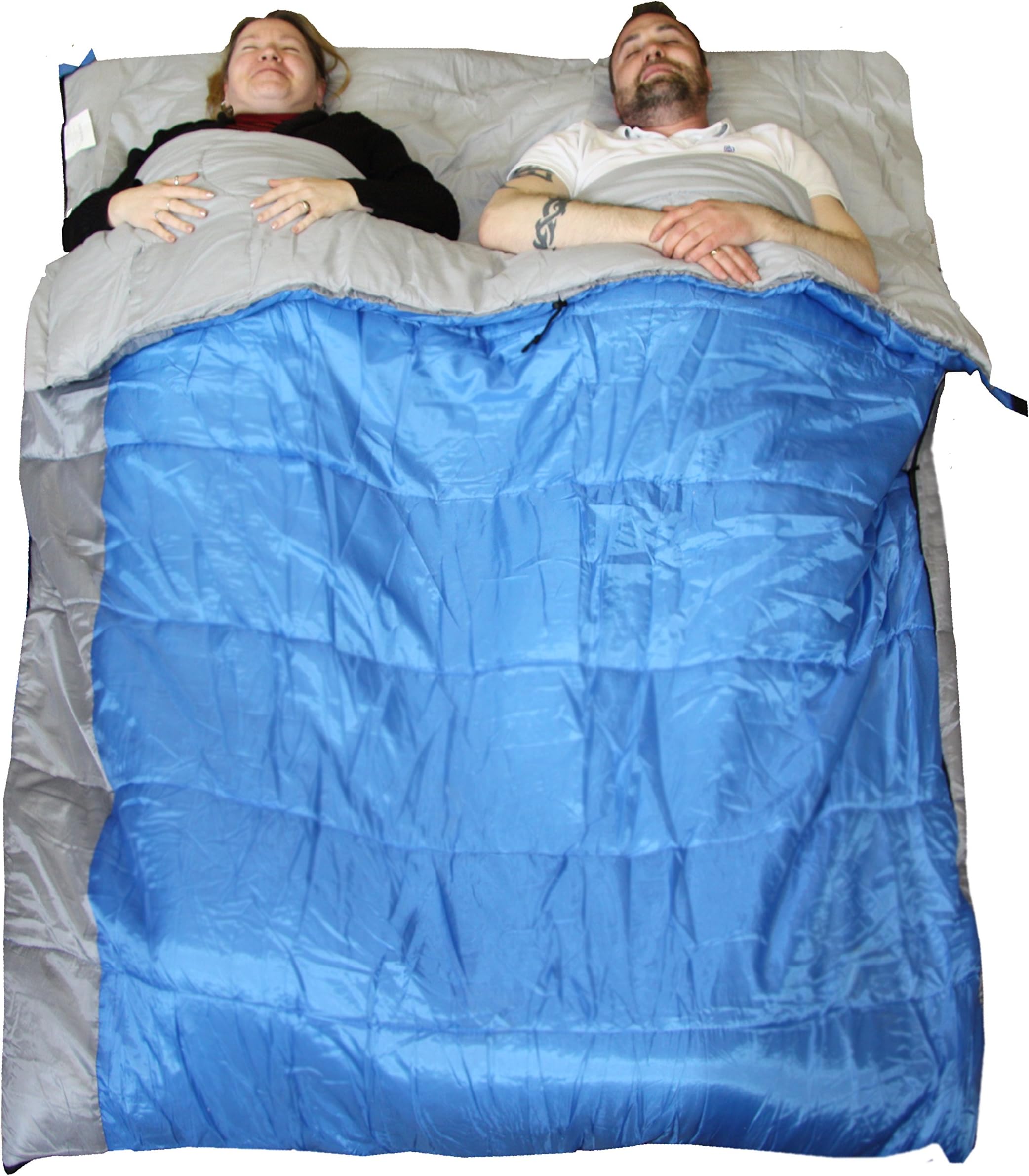Redstone XL Double Sleeping Bag Converts into 2 Singles 400GSM 3-4 Season 210cm Length Camping Hiking