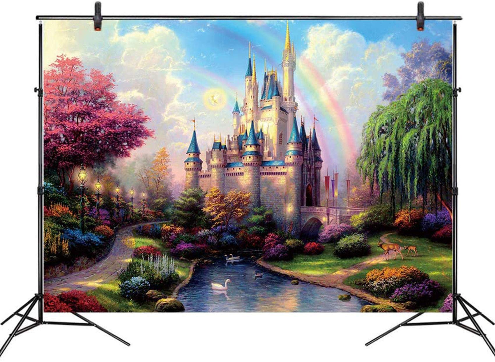 Princess Tale Background Mua 7x5ft Princess Castle Birthday Backdrop for Photography Fairy Tale ...