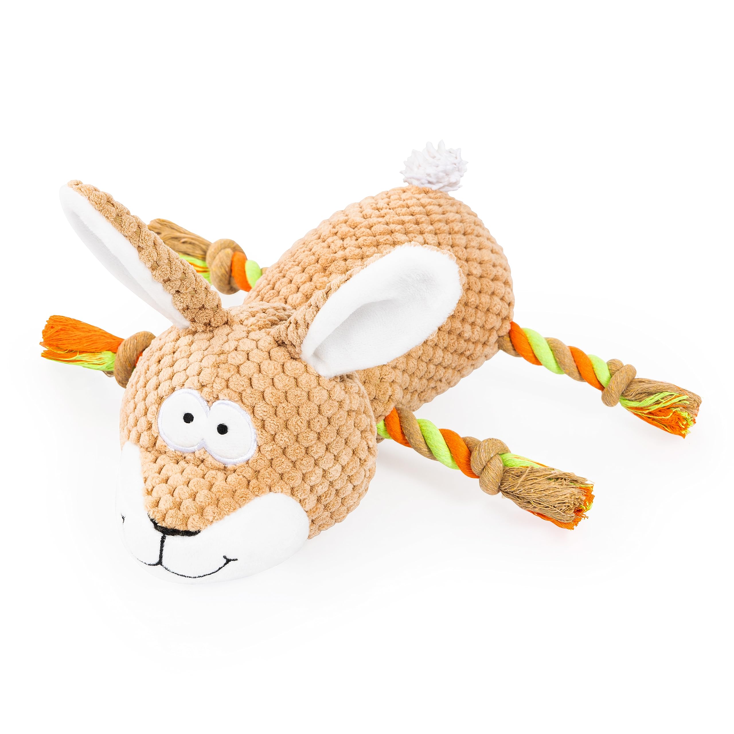 Bayer Design EDUPET 06017AA Dog toy Bunny plush with rope, squeaking