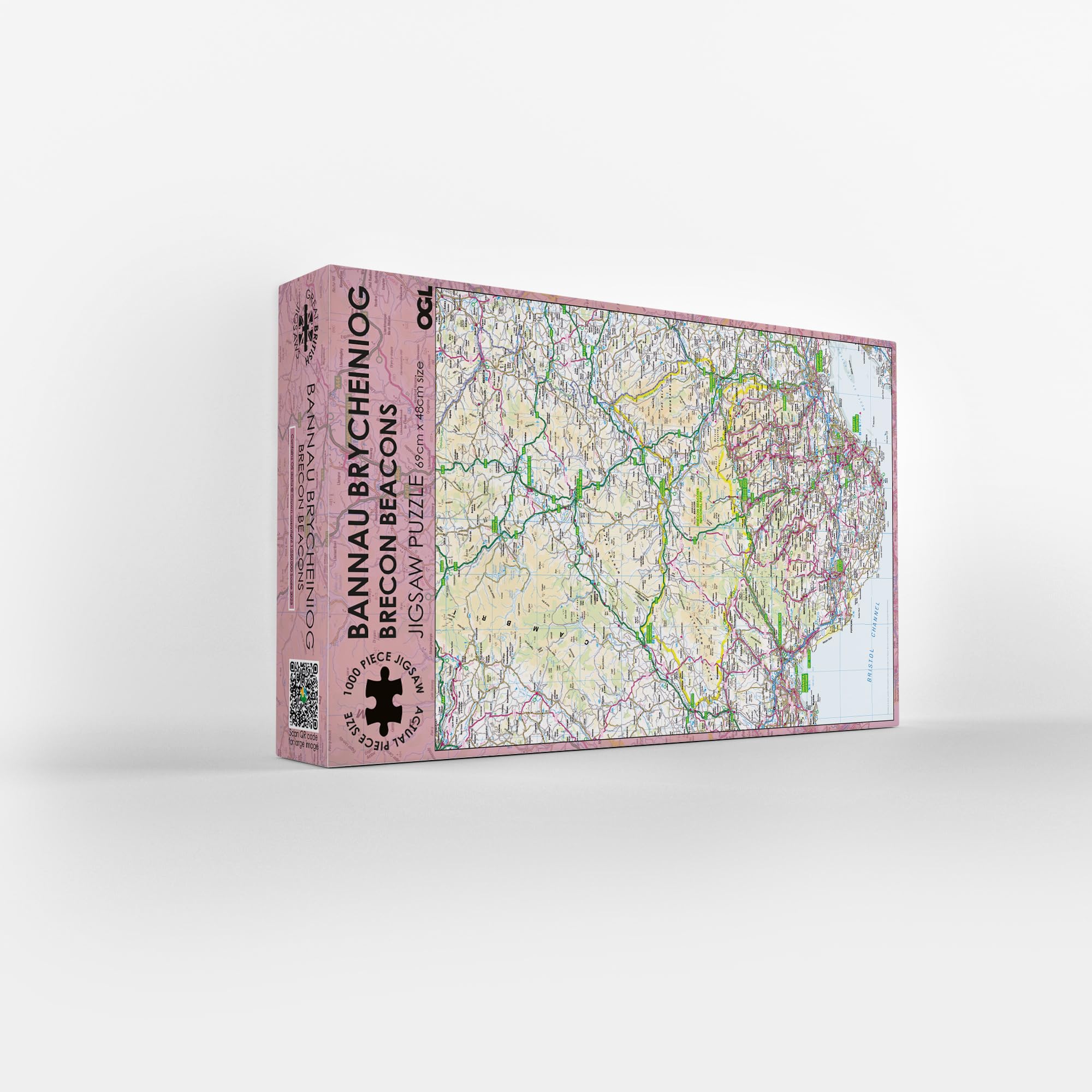 Pieceful Maps Jigsaw Puzzle | Great British Jigsaws | Small Batch Made | Sustainable Jigsaw Puzzles (Brecon Beacons)