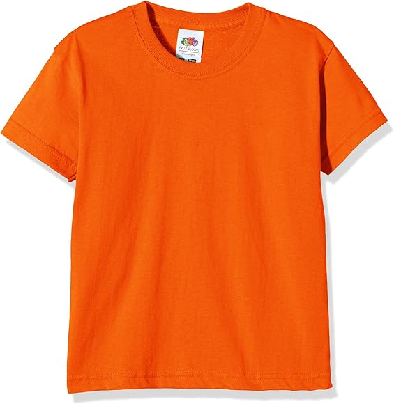 Fruit Of The Loom Unisex Kids Valueweight Short Sleeve T Shirt Orange 14 15 Years Manufacturer Size 36 B Amazon Co Uk Clothing