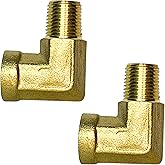 2pcs 90 Degree Brass Barstock Street Elbow 1/8" NPT Male to 1/8" NPT Female Forged Fitting by CX WONDERLAND