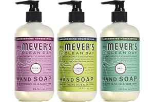 Mrs. MEYER'S CLEAN DAY Liquid Hand Soap Variety Pack 12.5 OZ Each, 3 Count (Lemon Verbena + Basil + Peony)