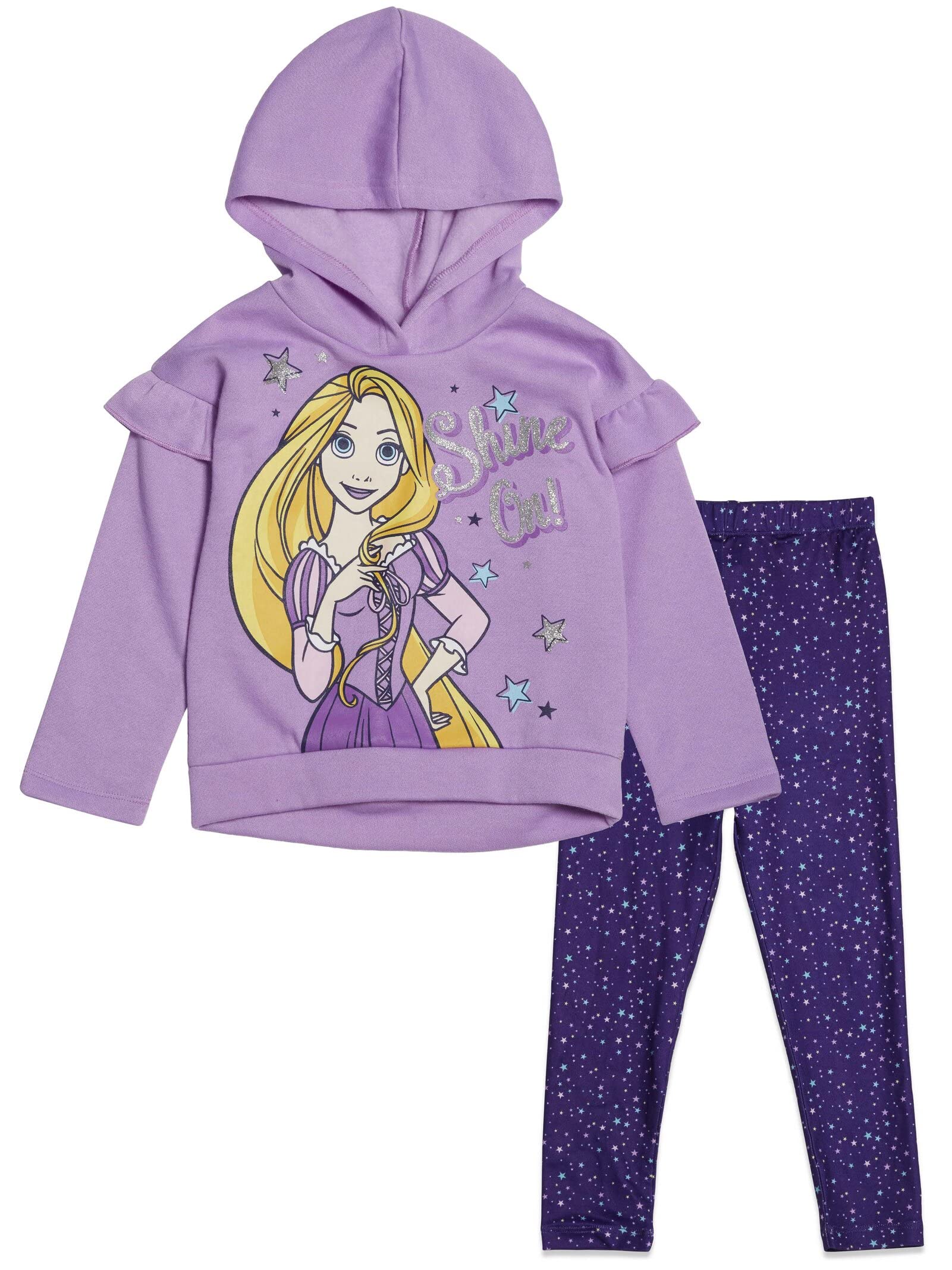 Disney Princess Mulan Rapunzel Jasmine Ariel Belle Cinderella Tiana Tinker Girls Pullover Hoodie Legging Toddler to Big Kid