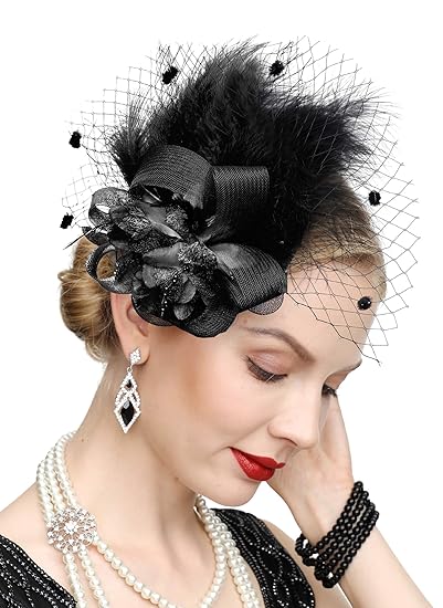 Women S Fascinator Hair Clip Feather Wedding Headware Bridal 1920s