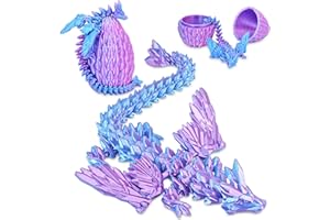 Œuf surprise de dragon ailé imprimé 3D avec dragon à l'intérieur – Jouet de bureau fantaisie pour enfants et adultes – Cadeau