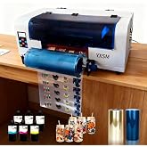 YXSM A3+ UV DTF Printer with AB Film and UV Ink | DX7printhead, Automatic Laminating Auto Cleaning Coming with software ,6x500ml ink ,AB film rolls