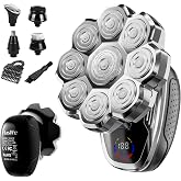 Electric Razor for Men,Head Shavers for Bald Men,Electric Shavers for Men with Wet &amp; Dry Bald Head Shaver 9D Floating, 5-in-1 Body Shavers Comes with Magnetic Detachable Blades