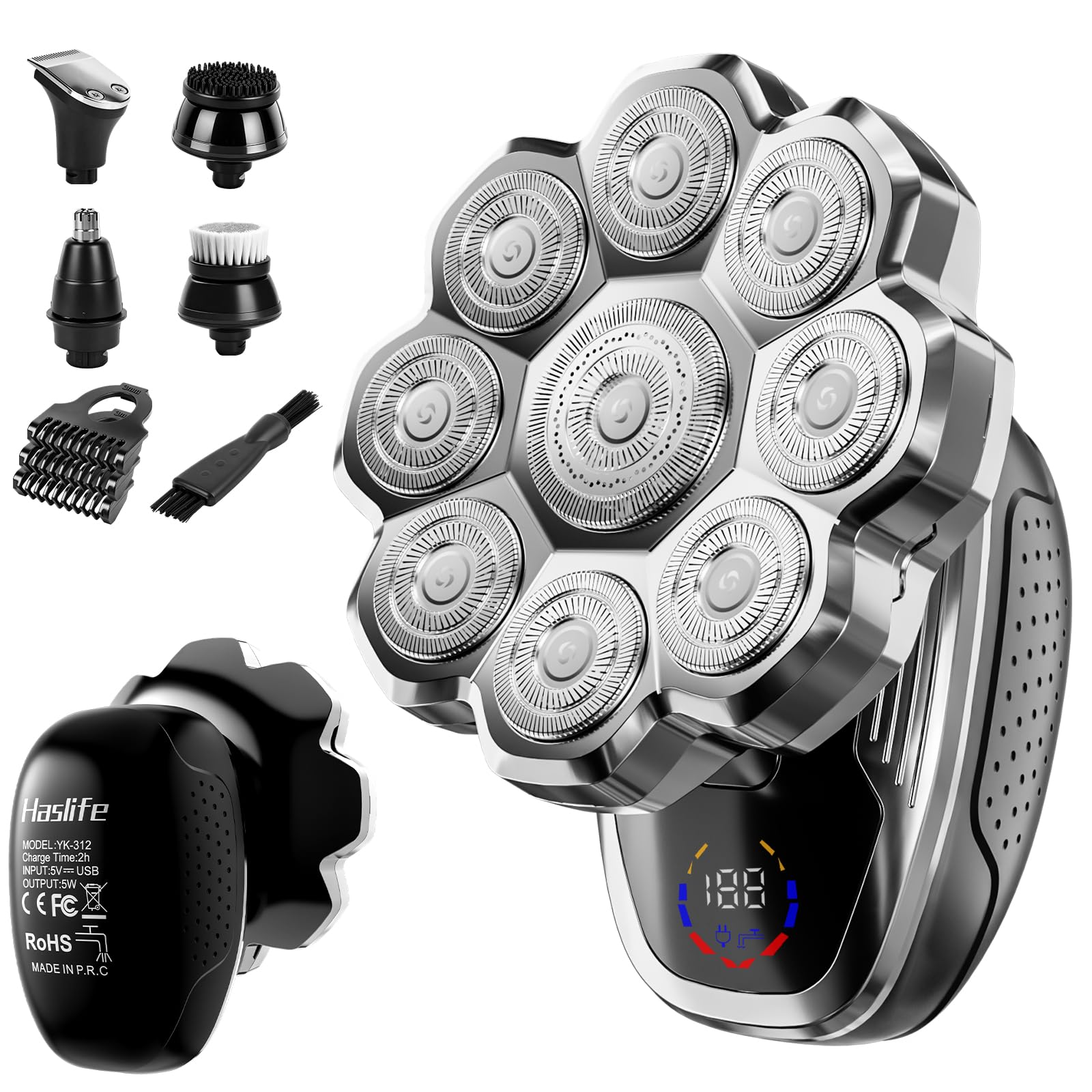 Photo 1 of ***MISSING PARTS***
Electric Razor for Men,Head Shavers for Bald Men,Electric Shavers for Men with Wet & Dry Bald Head Shaver 9D Floating, 5-in-1 Body Shavers Comes with Magnetic Detachable Blades