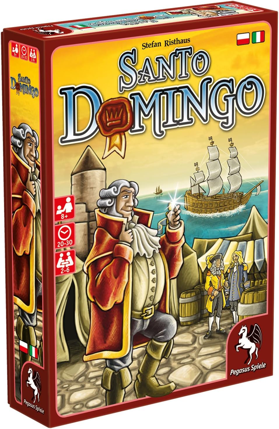 Pegasus Spiele 18145PLIT - Santo Domingo (Polish/Italian Edition), Green, Blue, Yellow