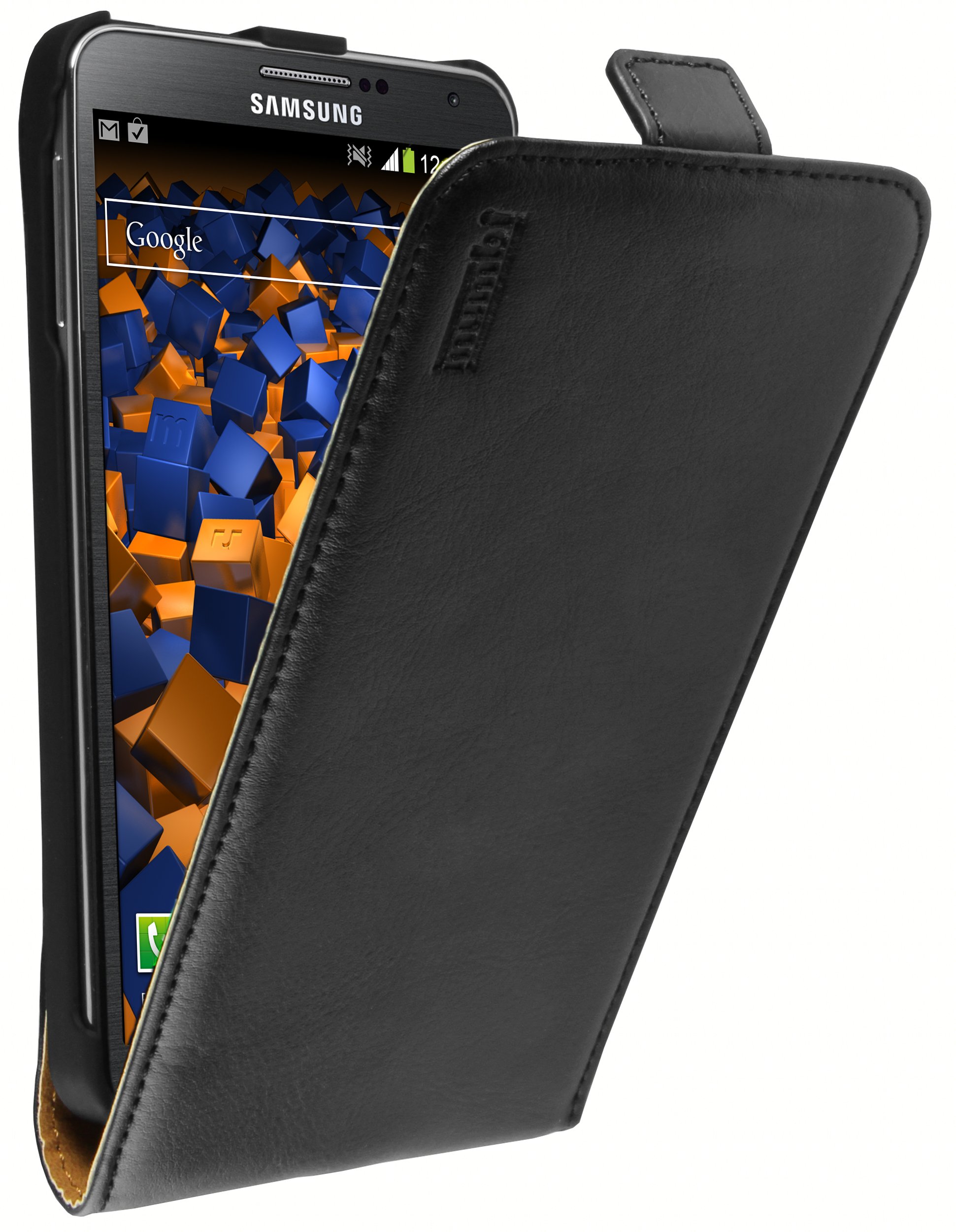 mumbi Premium Mobile Phone Flip Case Real Leather for Samsung Galaxy Note 3