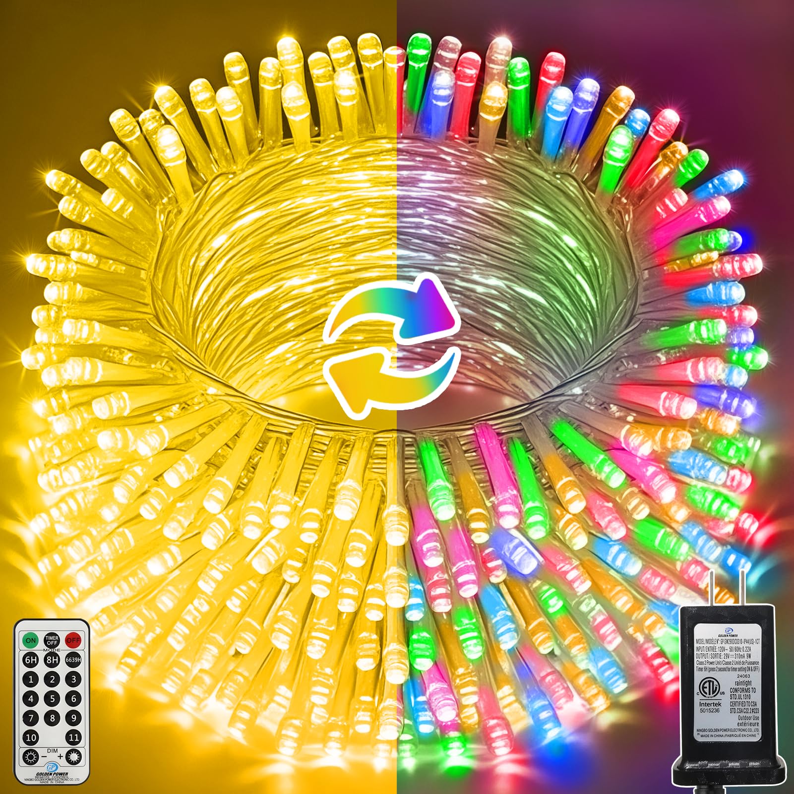 Photo 1 of JDGJYDS 328 FT 1000 LED String Lights Outdoor Indoor, Christams String Lights Waterproof 8 Modes & Timer, Fairy Lights Plug in for Bedroom, Weeding, Patio, Party, Holiday,Christmas Decor