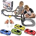 Slot Car Race Track Sets, 23 FT Powered or Electric Track with 4 Slot Cars, Dual Racing Race Track Set Features a Loop, Turns, Straightaways and a Crossover,Toys & Gifts for Boys Age 4-12
