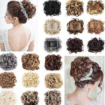 Florata Short Messy Hair Pieces Bun Hair Extension Up Do