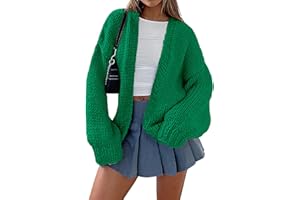 PRETTYGARDEN Cardigan Sweaters for Women Trendy Fall Fashion 2025 Long Sleeve Chunky Knit Cardigans Winter Clothing Outfits