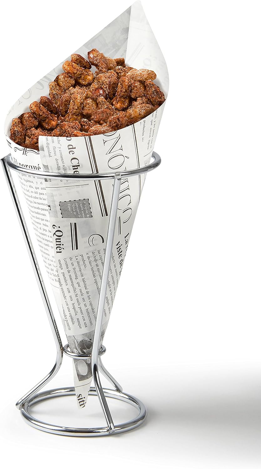 Fackelmann Fingerfood Holder with 10 Bags, Silver/Black/White, 7.1 x 9.8-Inch, 25 x 18 x 9 cm - Image 4