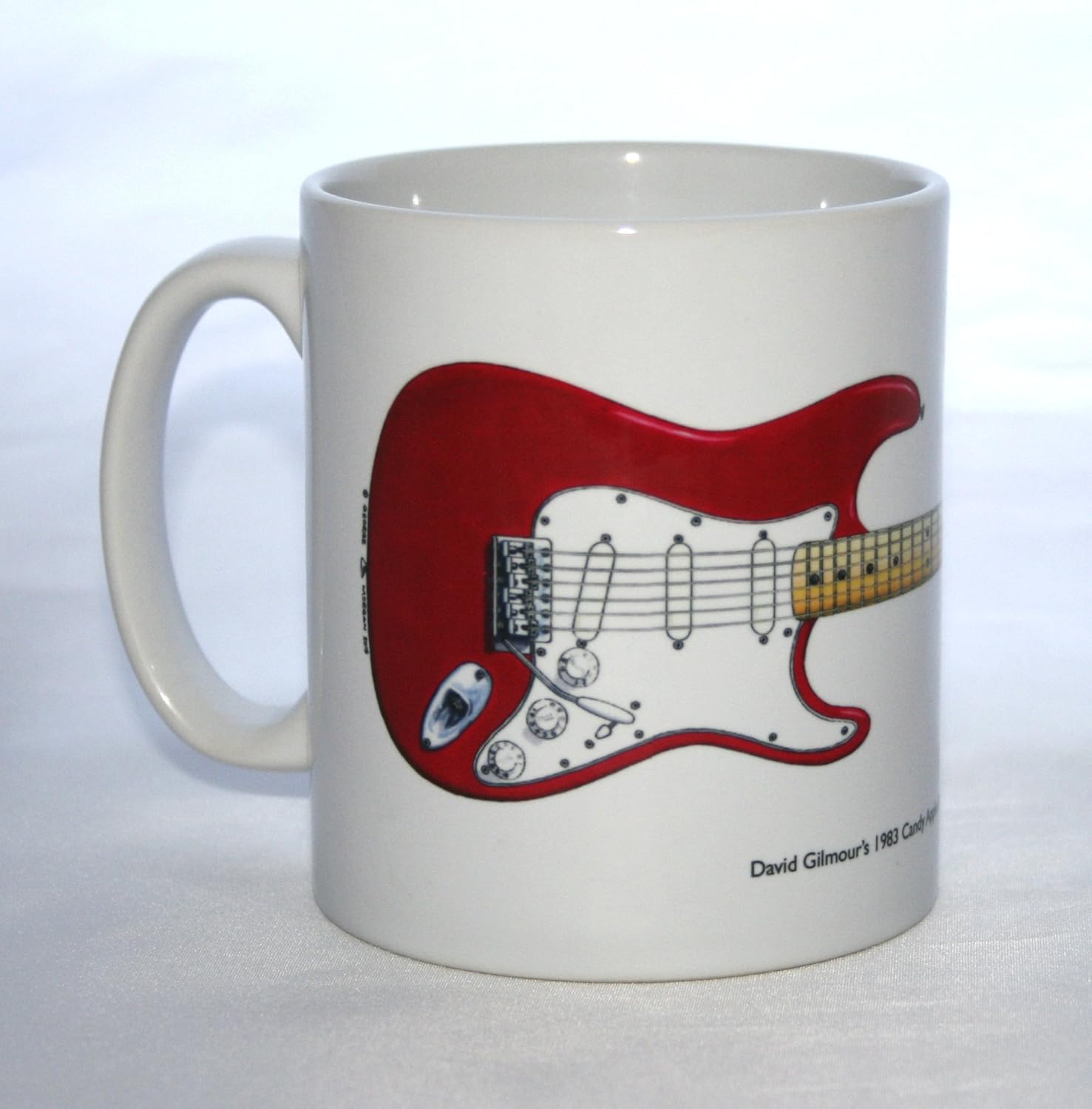 Guitar Mug. David Gilmour's Candy Apple Red Fender Stratocaster