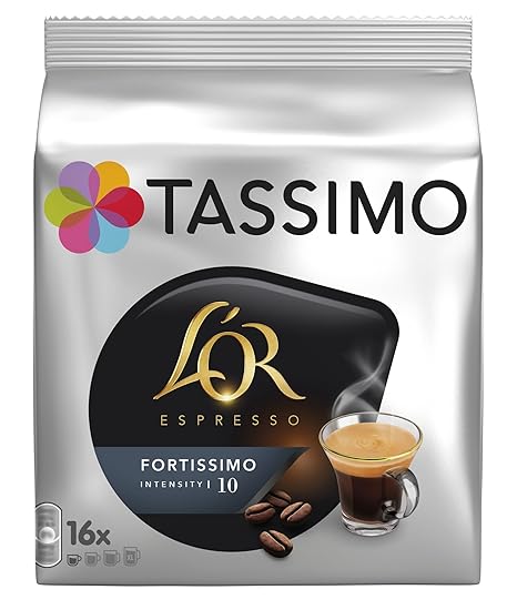 TASSIMO Fortissimo Gold Espresso Kaffee Kapseln T Discs Pods 5er Pack, 80 Getränke