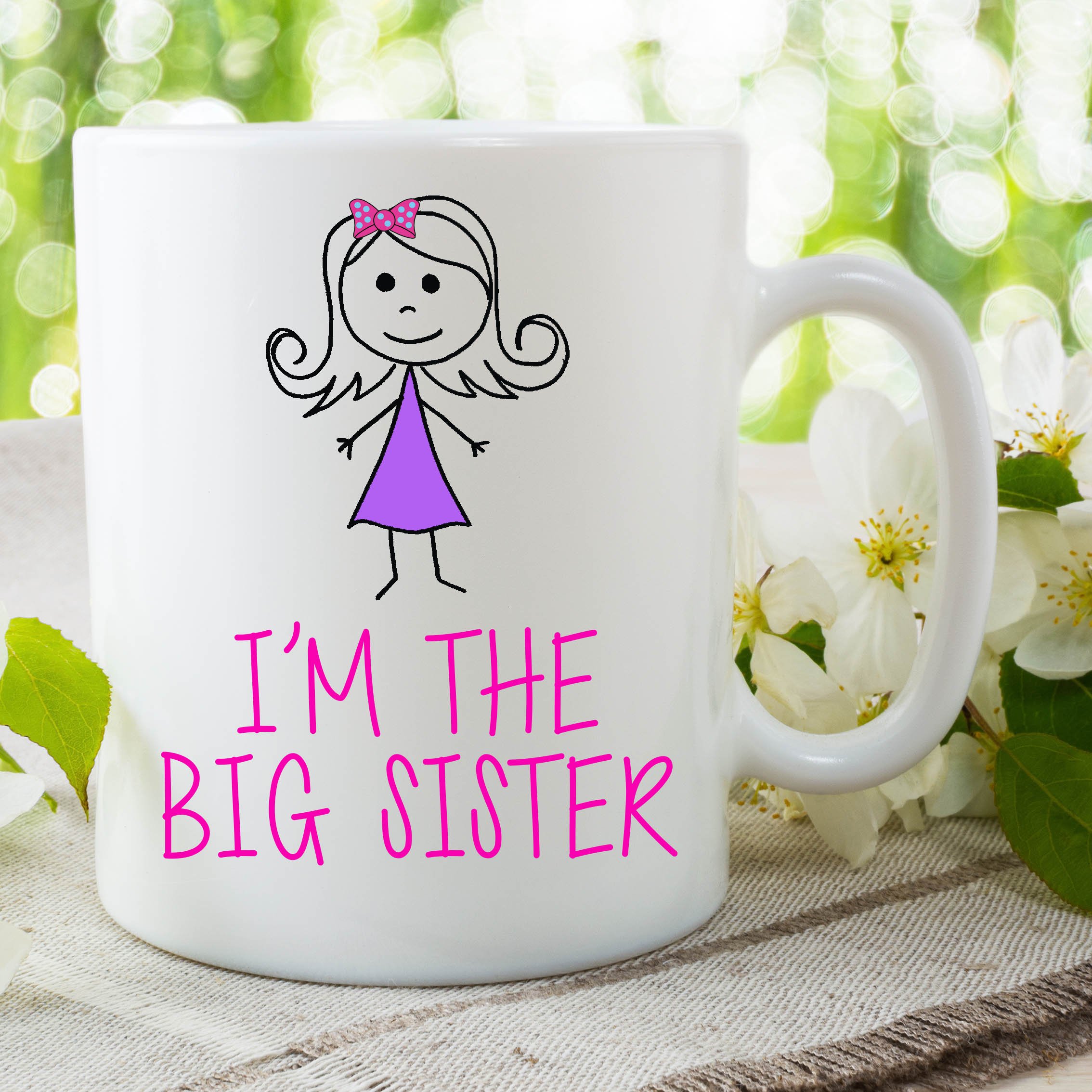 I'm The Big Sister Mug Gift for Daughter Surprise Baby Announcement WSDMUG641