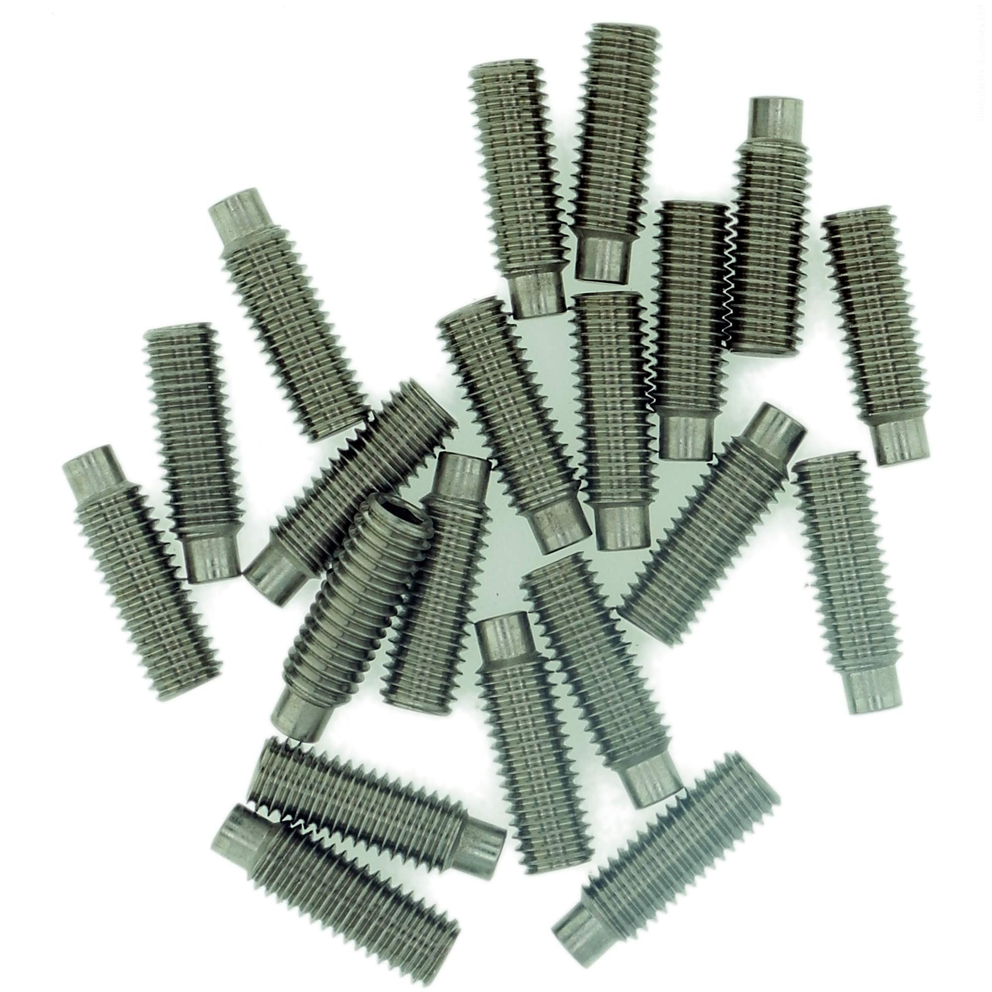 M2.5 (2.5mm x 6mm) Hex Socket Grub Screw (Dog Point) - Stainless Steel (A2) (Pack of 20)