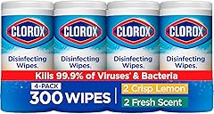 Clorox Disinfecting Wipes Value Pack, Bleach Free Cleaning Wipes, 75 Count Each, Pack of 4