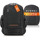EVERKI ContemPRO 117 Laptop Backpack Fits up to 18.4” – Gaming, 42L Large Travel Backpack with Water-Resistant Rain Cover for Women & Men – Spacious Business Laptop Bag – Black (EKP117B)