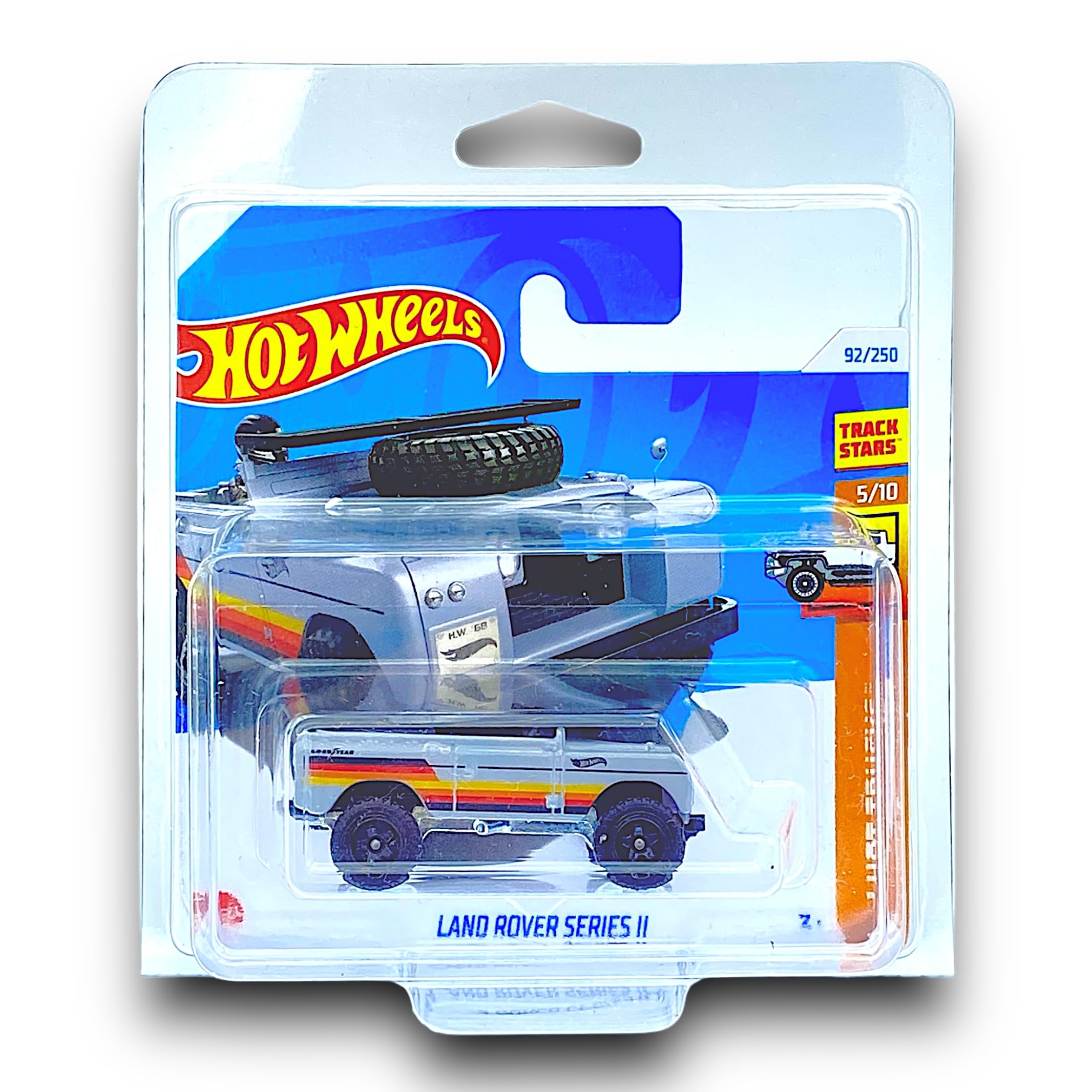 Hot Wheels Land Rover Series II (Grey & Black) 5/10 HW Hot Trucks - 2024-92/250 (Short Card) - COMES IN A GENUINE KLAS CAR KEEPER PROTECTOR CASE - HTC32