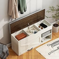 ChooChoo Storage Bench with Cushion, Shoe Bench