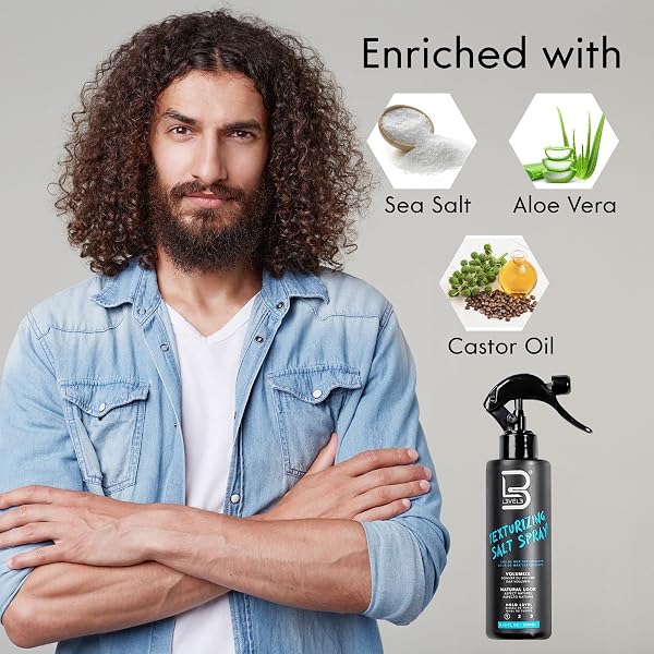 L3 LEVEL 3 SEA SALT TEXTURIZING SPRAY – CREATES BEACHY WAVES AND TEXTURE – CASUAL HAIR FINISH (8.45 FL OZ)