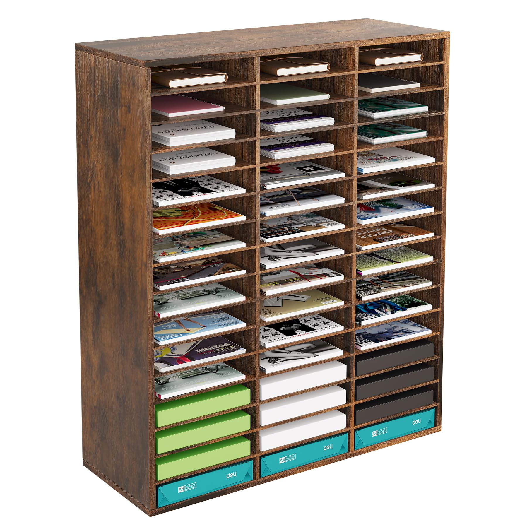 TQVAI Literature Organizer Adjustable Organization
