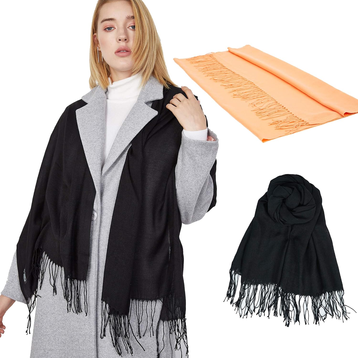 womens black shawls