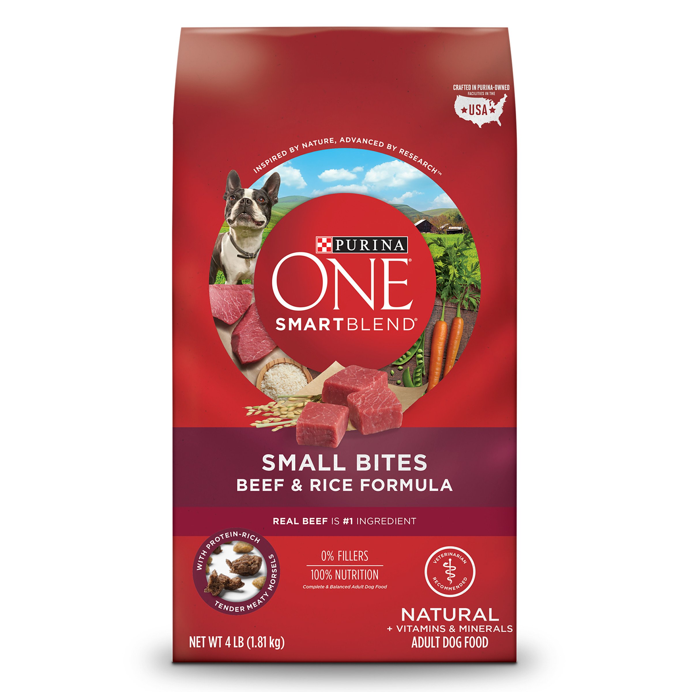 Purina One Natural Dry Dog Food Smartblend Small Bites Beef