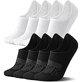 FITRELL No Show Socks Womens Cotton Cushioned Athletic Ankle Low Cut Invisible Non Slip Socks 5-8 Pairs