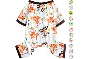 PINKBOW Dog Pajamas for Small Dogs Dog Summer Clothes Soft Dog Pjs Puppy Onesies Outfits Shirts Sleeper for Pet Cats Jammies, Small