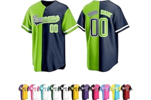 Custom Baseball Jersey for Teams Fans Personalized Button Down Shirts Stitch Print Name Number for Men Women Youth