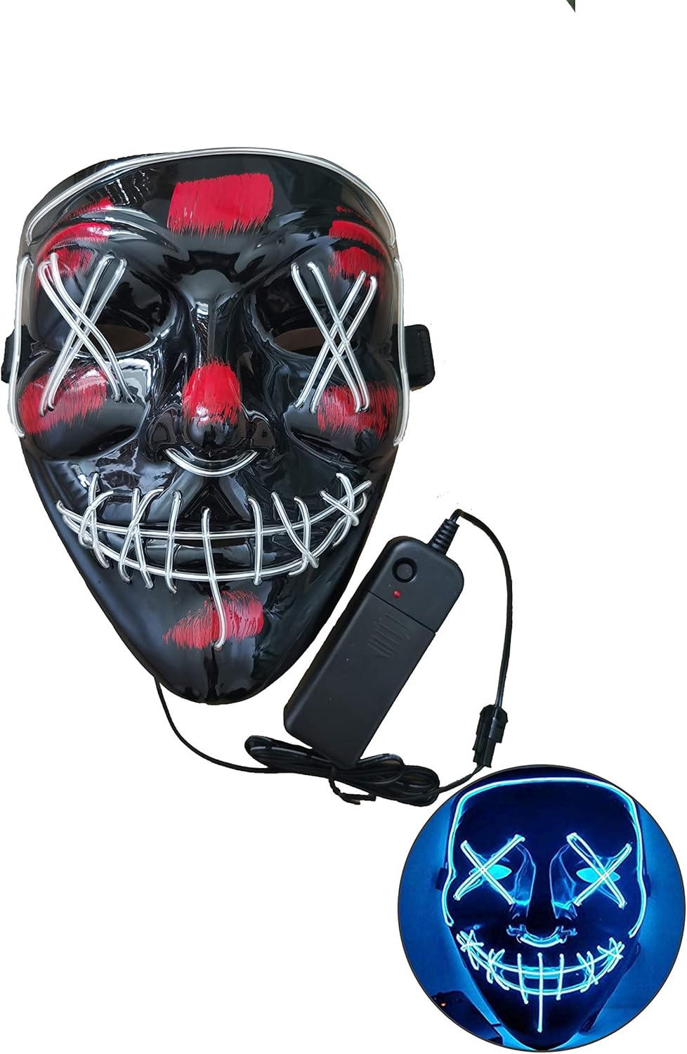Halloween horror mask,LED Light up Mask Cosplay, which
