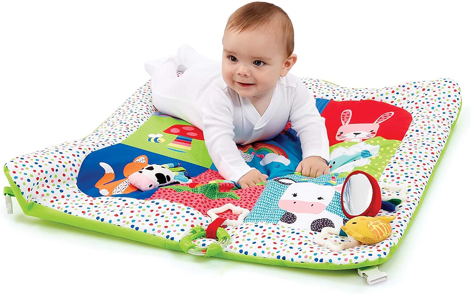 elc blossom farm tummy time roller