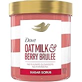 Dove Sugar Body Scrub Oat Milk & Berry Brulee For Women For Exfoliated & Hydrated skin 15 oz