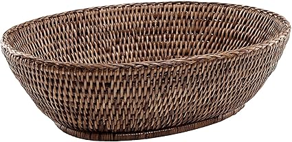 BUTLERS Salon Colonial Brotkorb aus Rattan, 29 x 23 x 9 cm - Brauner