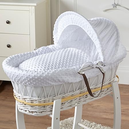 white wicker moses basket uk