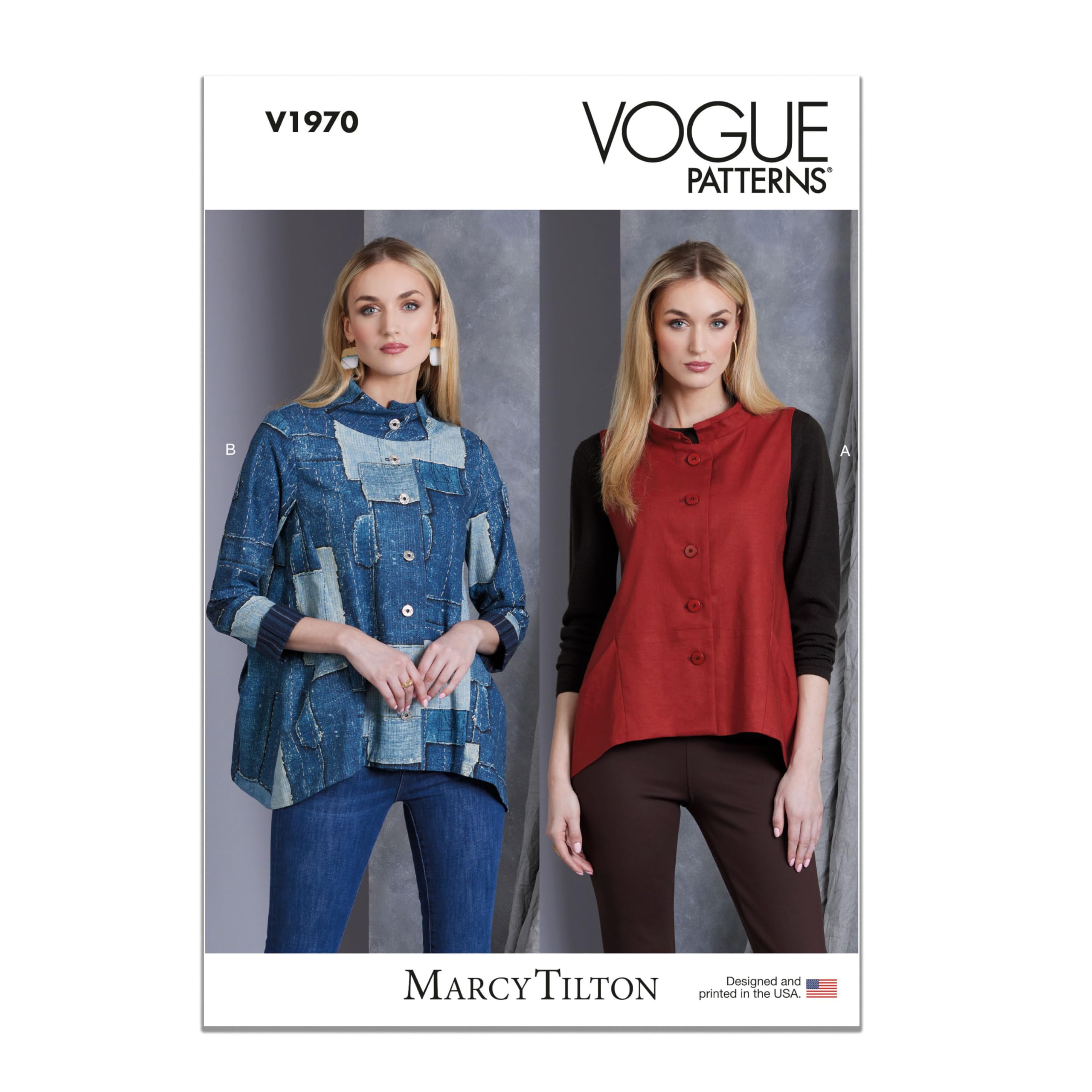 Vogue V1970Y5 Misses' Vest and Jacket by Marcy Tilton Y5 (18-20-22-24-26)