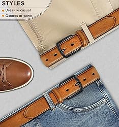 KEMISANT Men Belt-Genuine Leather Belt for Men