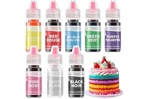 Gel Food Coloring Set - 8 Colors Dye Food Colouring for Edible Cake Decorating, Flavorless Food Grade Colorant Alimentaire fo