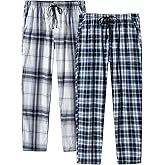 Womens Cotton Pajama Pant with Pocket Plaid Lounge Bottom Home Casual Loungewear Sleepwear Pjs Pant
