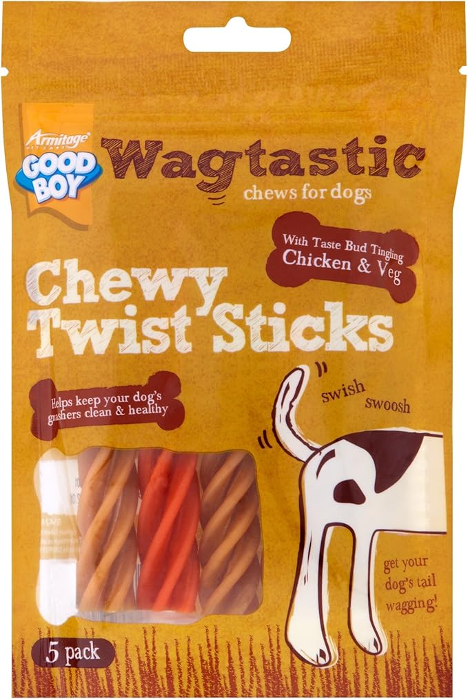 Good Boy Wagtastic Chewy Twist Sticks, Pack of 12 Amazon.co.uk Pet