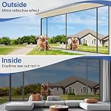 Lifetree Reflective Window Film Privacy Anti Glare See Out Not In 90x200cm Black view 5