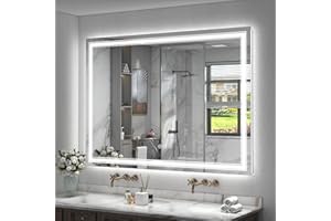 GOLOMO 55x40 LED Bathroom Mirror, Lighted Mirror for Bathroom Wall, Backlit and Front lit, Dimmable, Anti-Fog, Shatterpoof, Memory (Horizontal/Vertical)