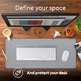 Logitech Desk Mat Studio Series Large Desk Pad Grey 30x70 cm view 2