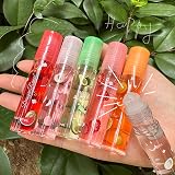 Mrettick 6 Pcs Roll-on Moisturizing Lip Oil Set Fresh Fruit Flavors Hydrating view 4