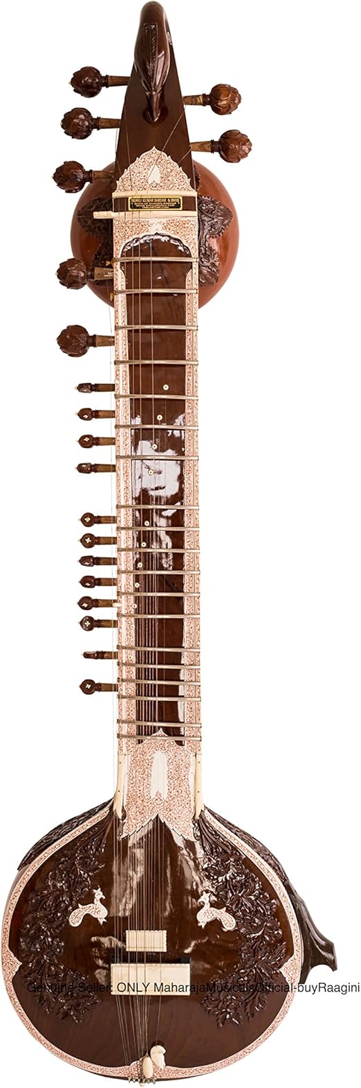 Monor Kr Sardar MKS Surbahar, Indian Bass Sitar Peacock